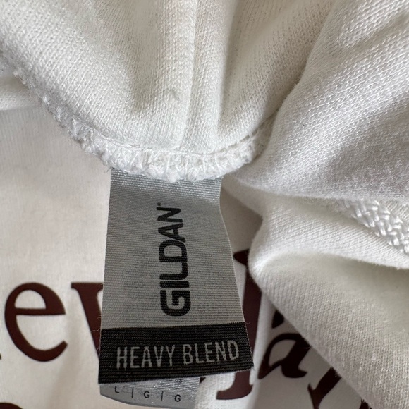 Cleveland Browns Gildan Heavy Blend Hoodie Size Large White NFL Sweatshirt - Picture 6 of 6